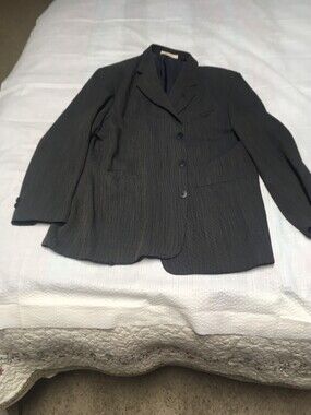Wallace Muroya lightweight Sport Coat Navy Tan 42R